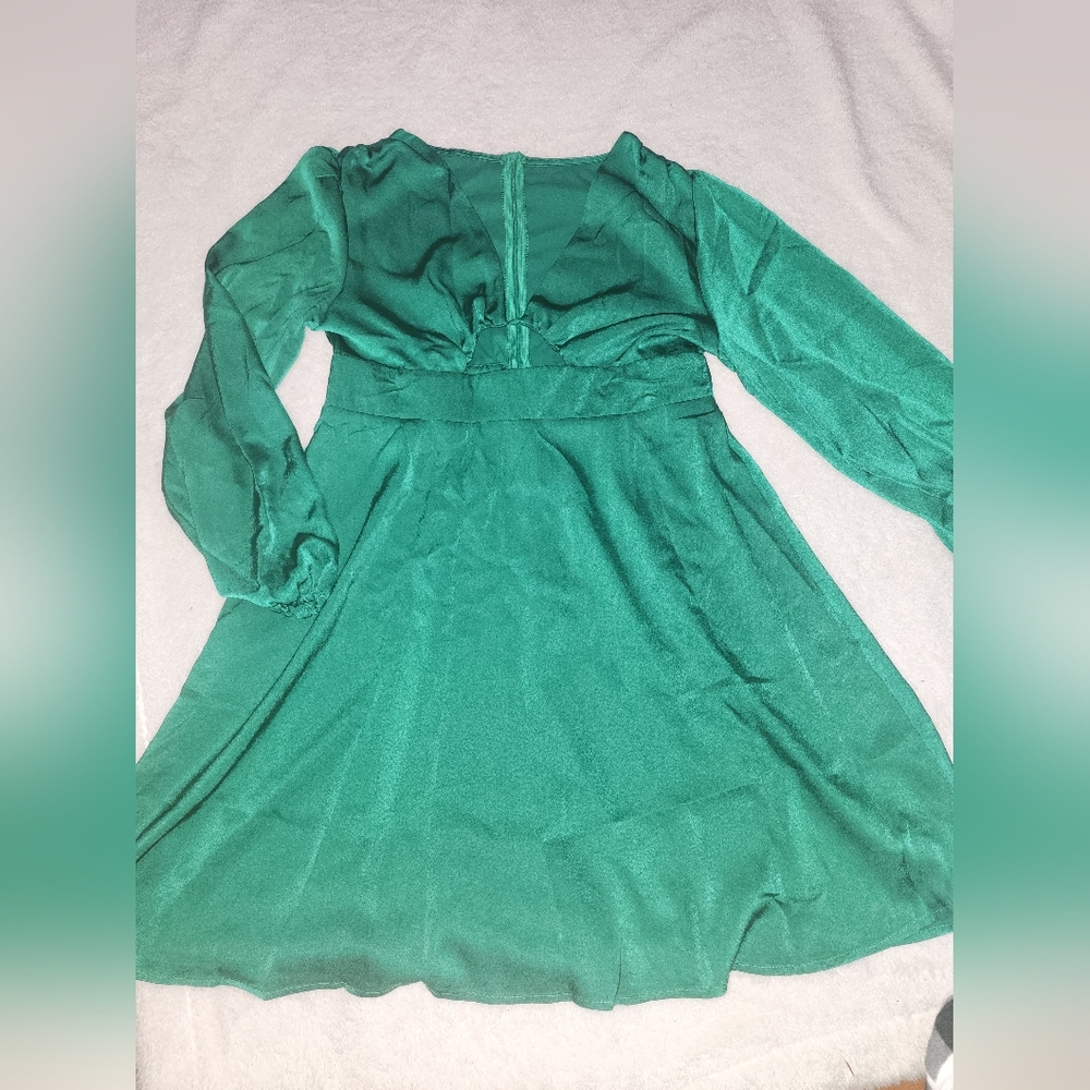 Nwot Mini Dress Emerald Green sz lg